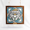 The First Flower (Blue) - Glass Window Art Panel