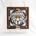 The First Flower (Purple) - Glass Window Art Panel
