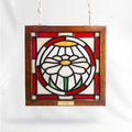 The First Flower (Red) - Glass Window Art Panel