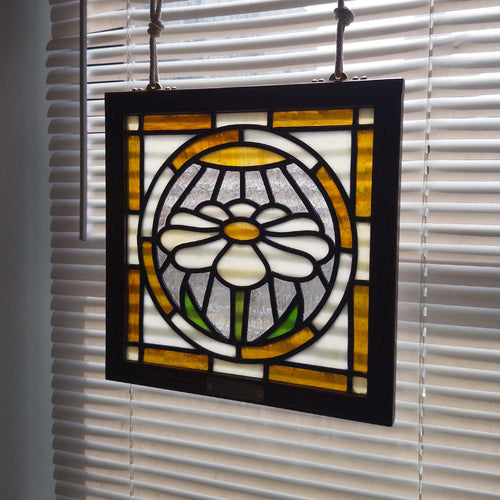 The First Flower (Caramel) - Glass Window Art Panel
